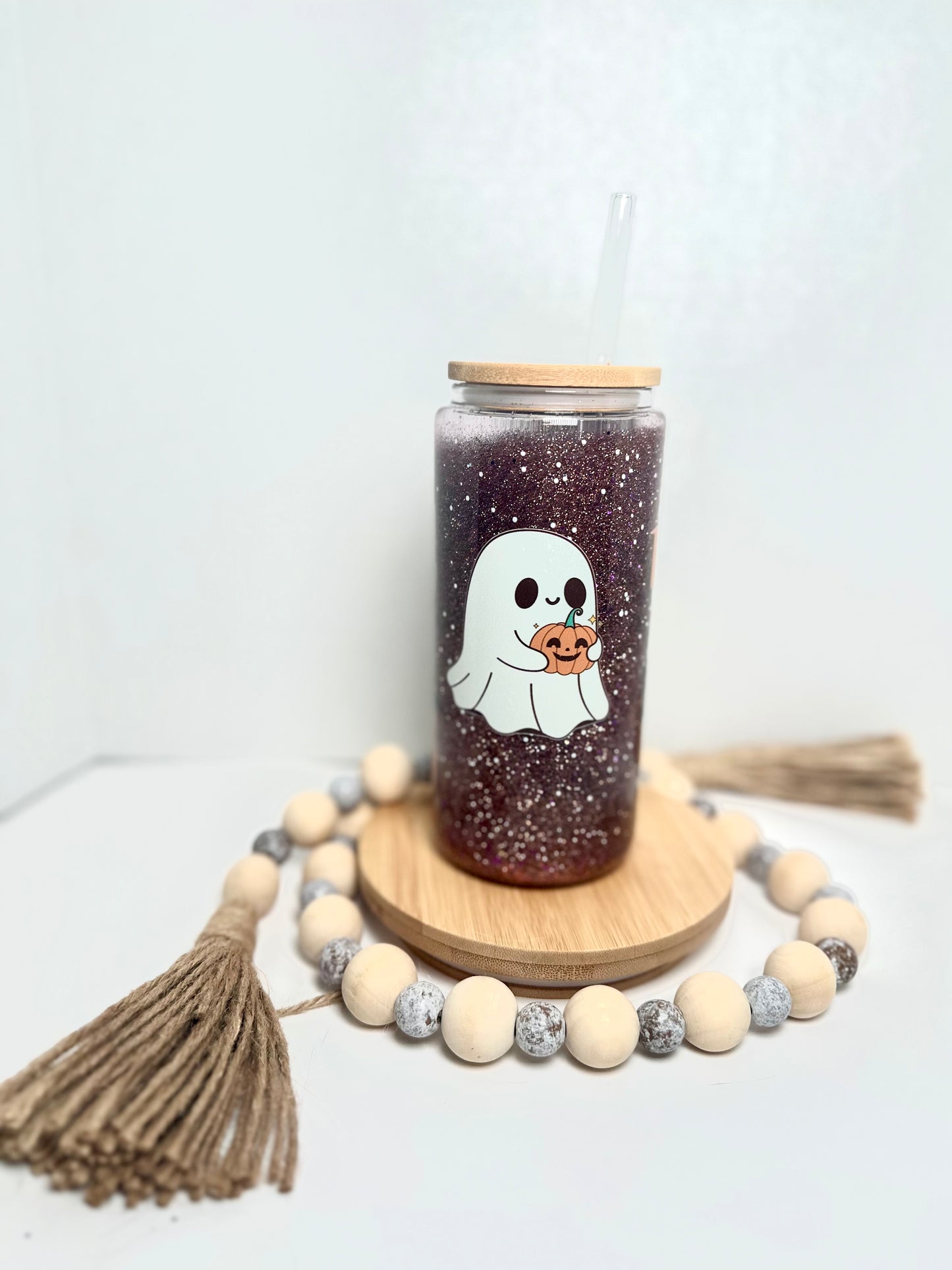 16oz Snow Globe Tumbler-GLASS CUP-Spooky Vibes