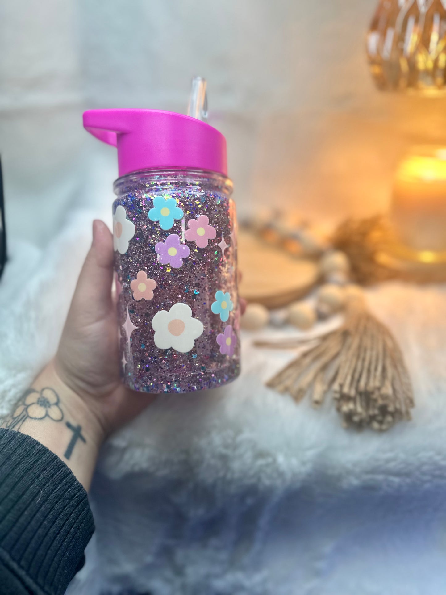 10oz Sippy Cup-Flowers