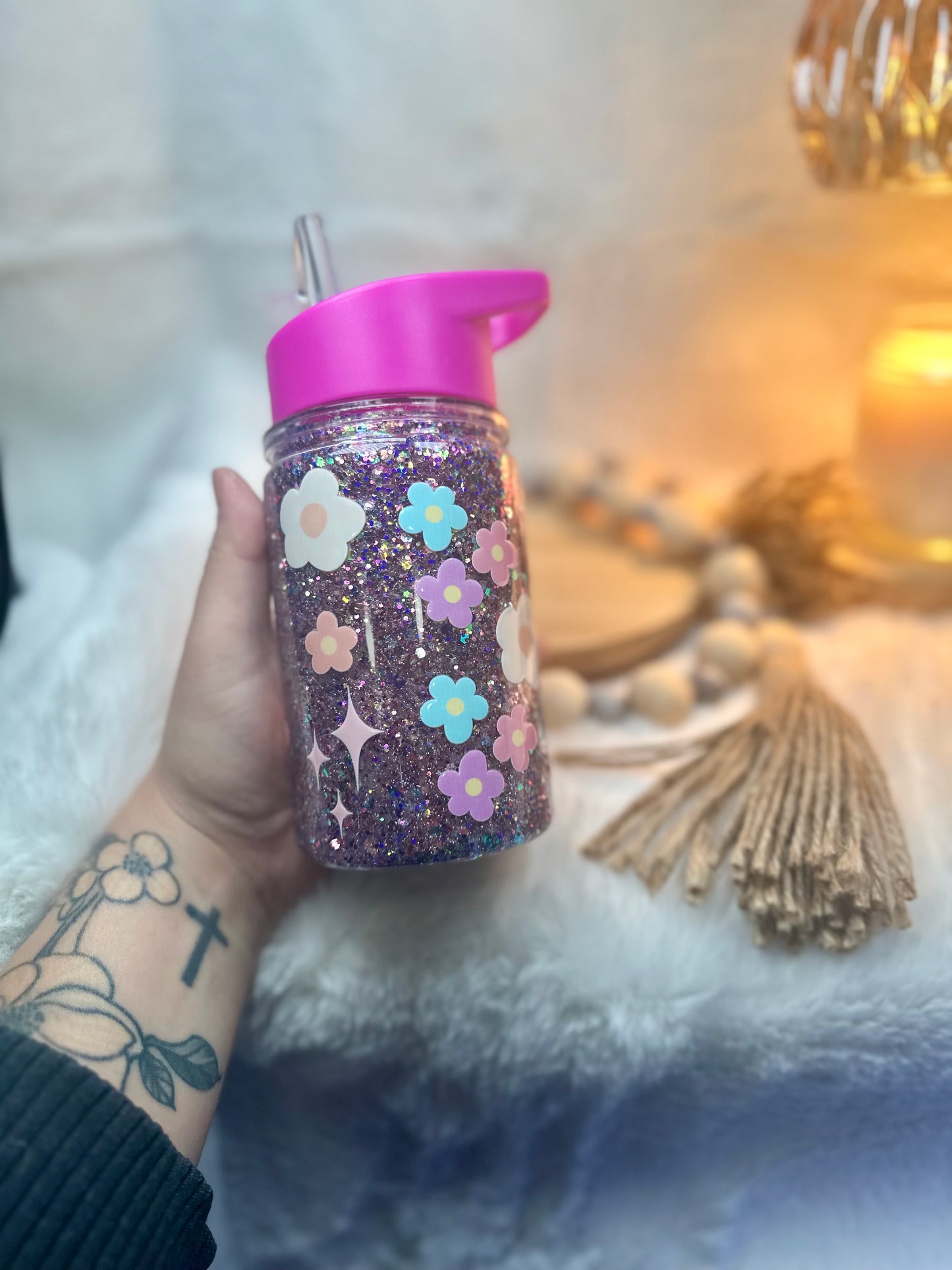 10oz Sippy Cup-Flowers